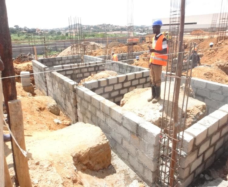 Construction works being inspected on site