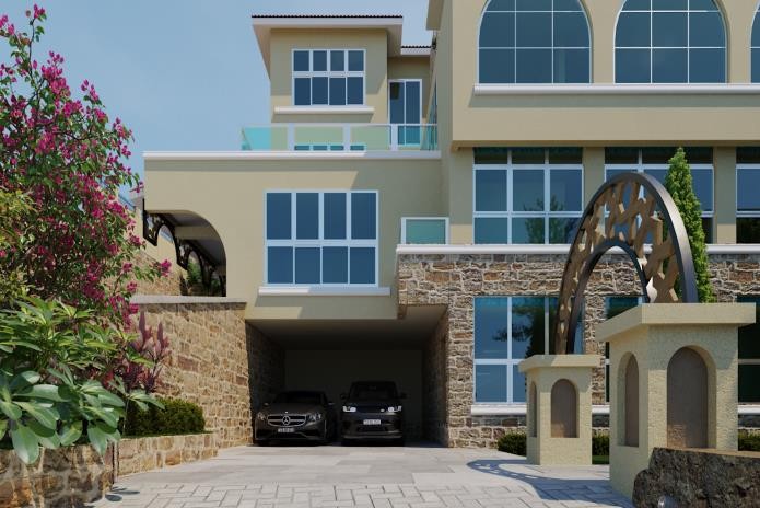 Completed modern residential development