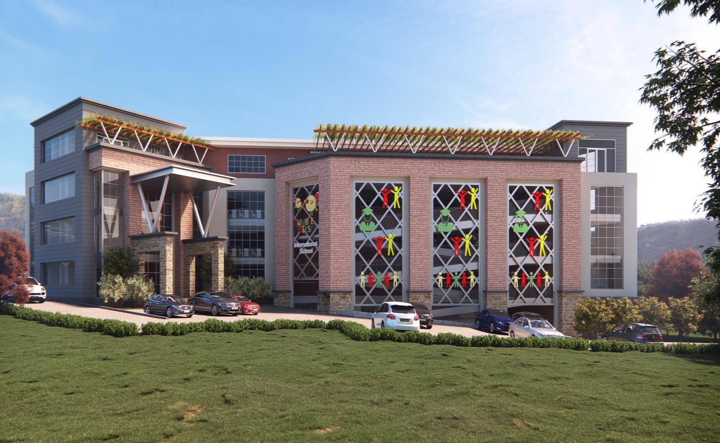 Architectural rendering of an international school development